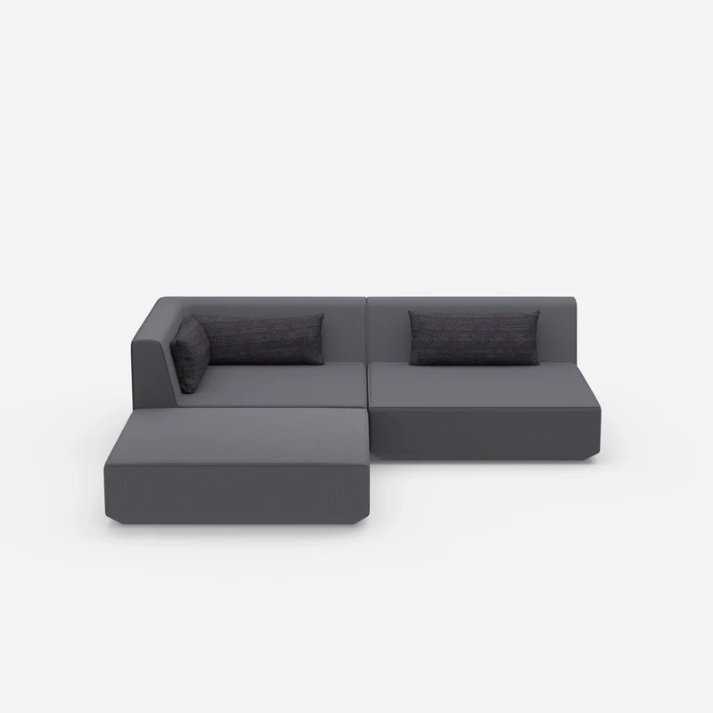 Ecksofa mit niedriger Sitzhöhe