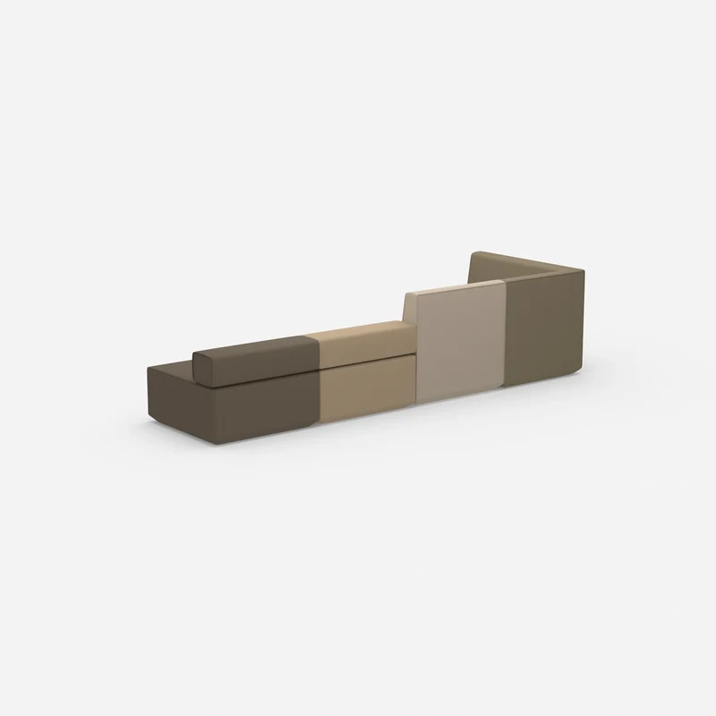 Beige Sitzbank