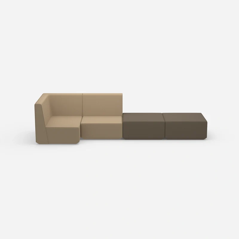Beige Sitzbank