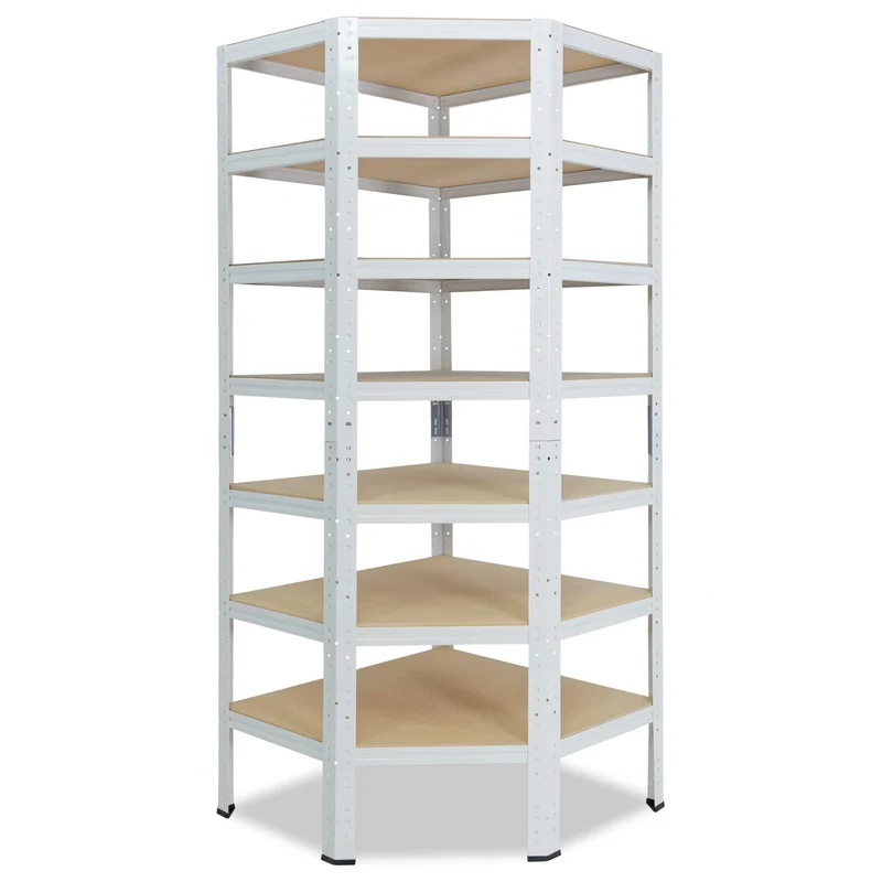 shelfplaza HOME Eckregal 230x70x45 cm weiß mit 7 Böden