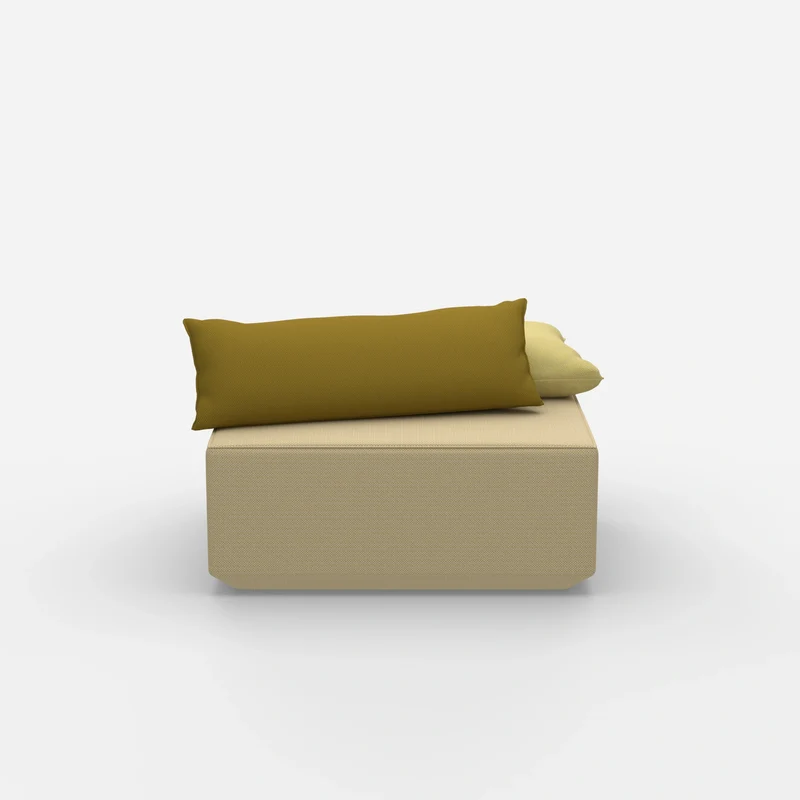 Moderner gelber Pouf