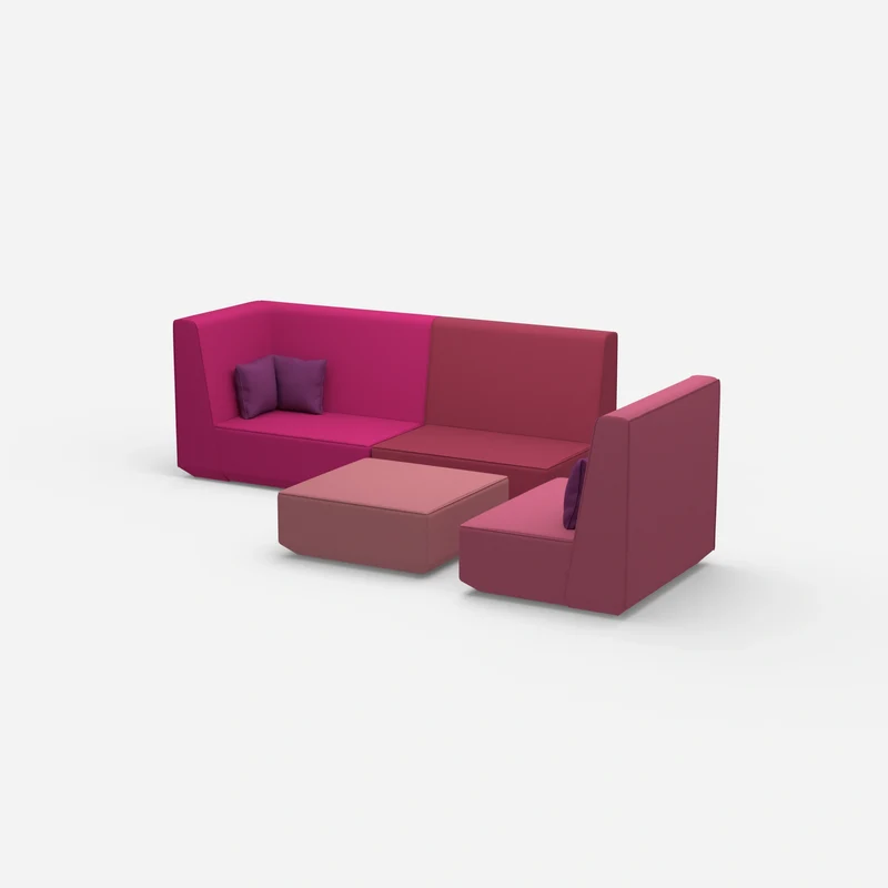 Dreisitzer Sofa mit Sessel