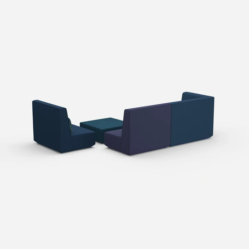 Dreisitzer Sofa mit Sessel