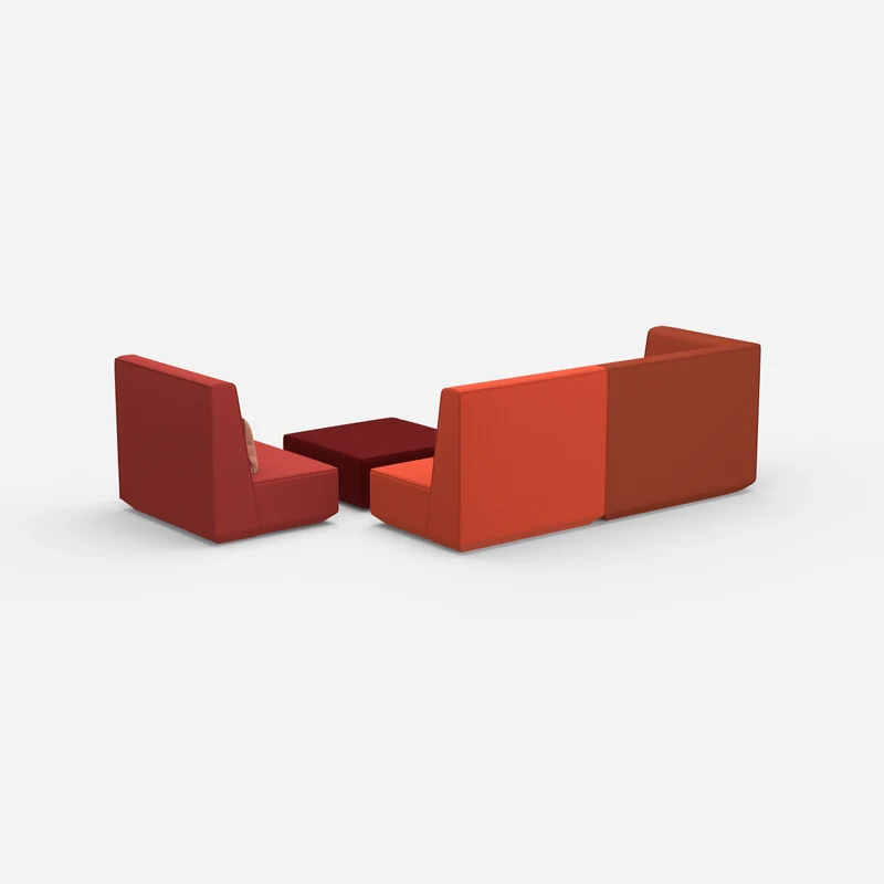 Dreisitzer Sofa mit Sessel