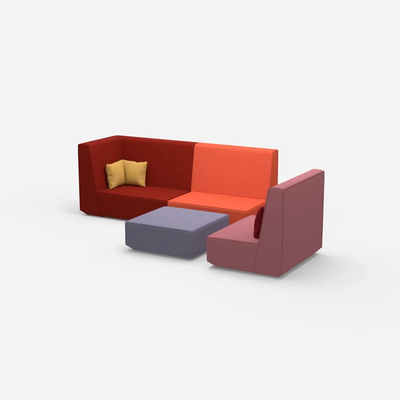 Dreisitzer Sofa mit Sessel