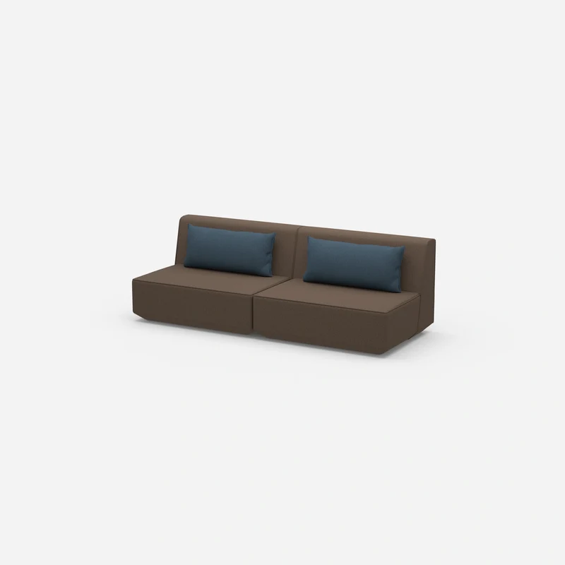 Modulares Sofa 3er in Braun