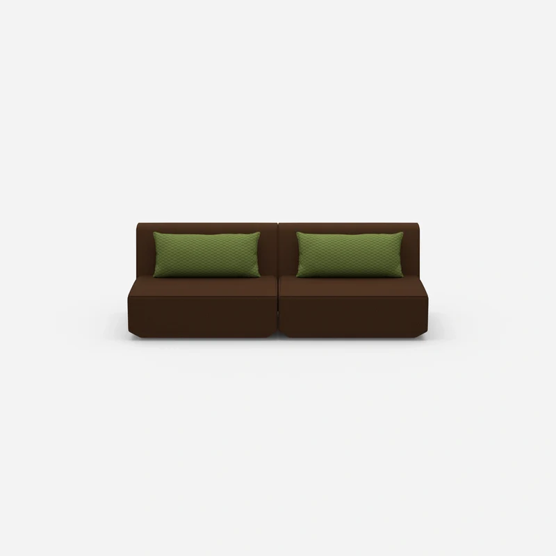 Modulares Sofa 3er in Braun