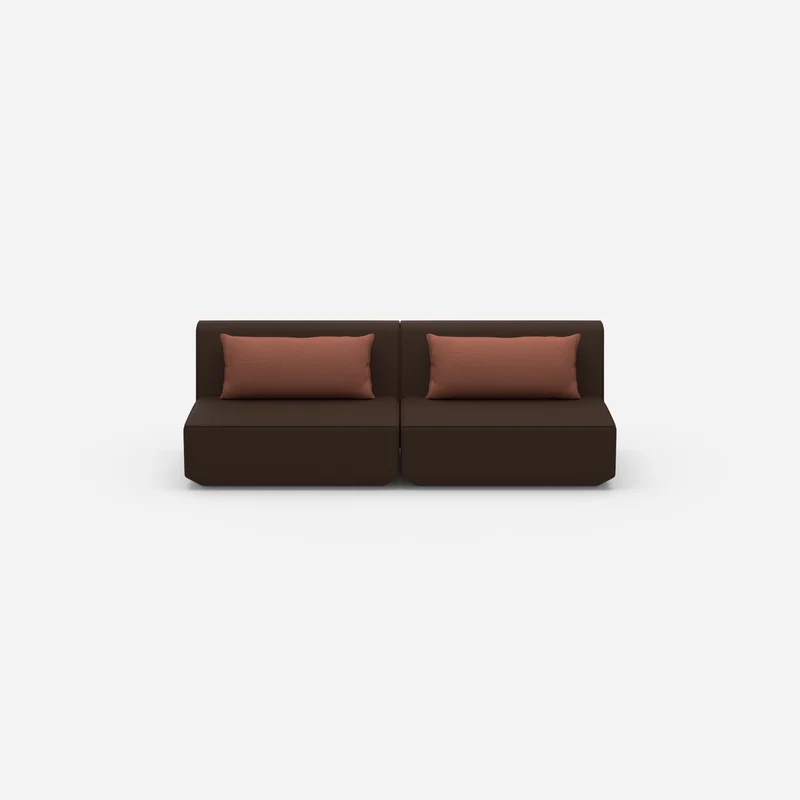 Modulares Sofa 3er in Braun