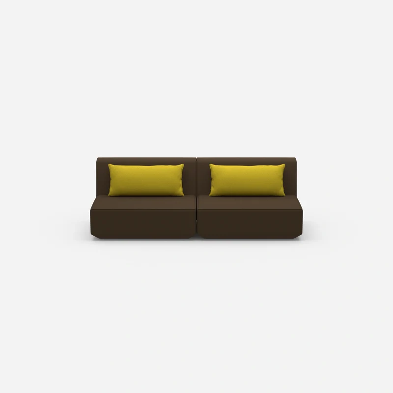 Modulares Sofa 3er in Braun
