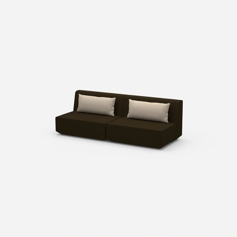 Modulares Sofa 3er in Braun
