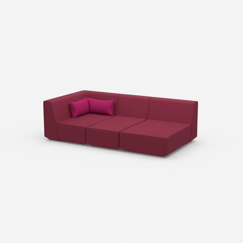 3 Sitzer Sofa modular mit Liegefunktion