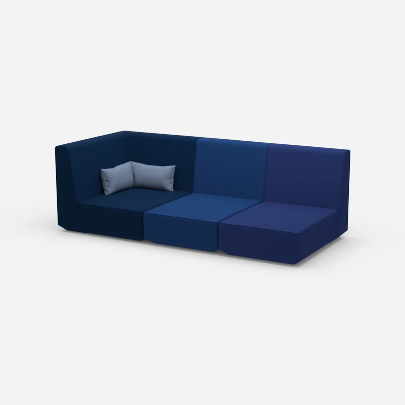 3 Sitzer Sofa mit Liegefunktion mit hoher Rückenlehne