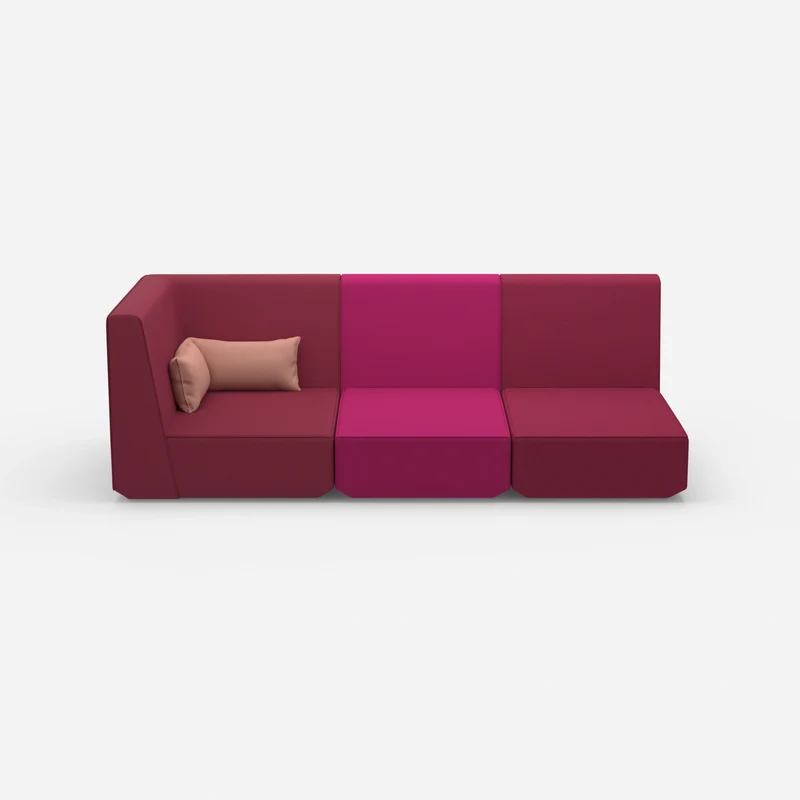 3 Sitzer Sofa mit Liegefunktion mit hoher Rückenlehne