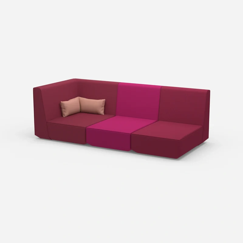 3 Sitzer Sofa mit Liegefunktion mit hoher Rückenlehne
