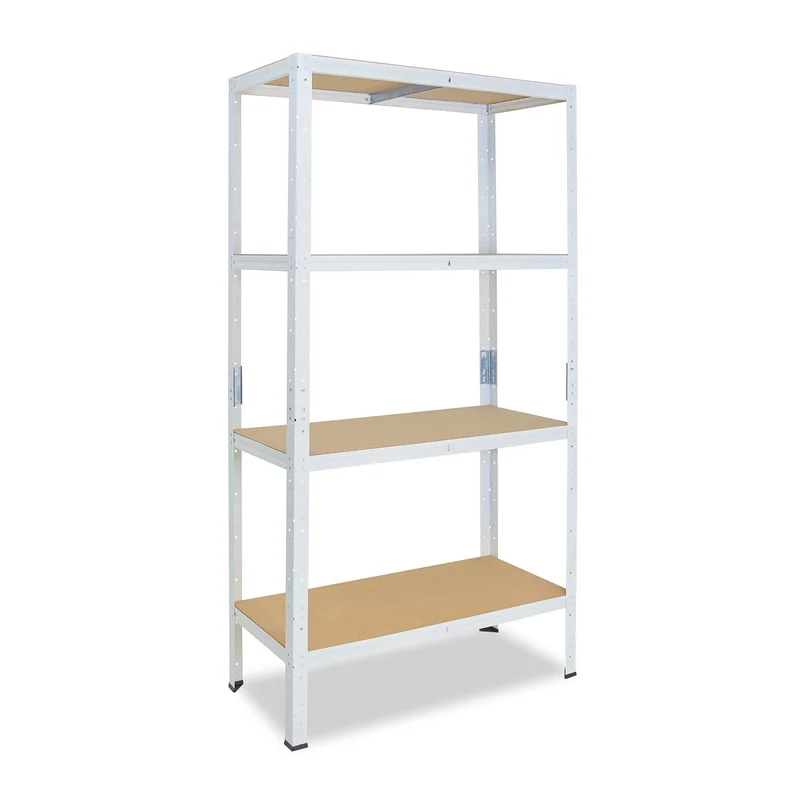 shelfplaza HOME Schwerlastregal 200x80x40 cm weiß mit 4 Böden