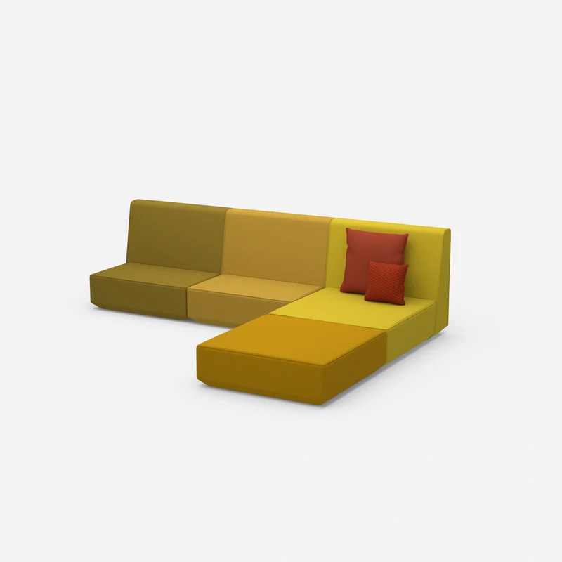 Eckcouch mit hoher Lehne