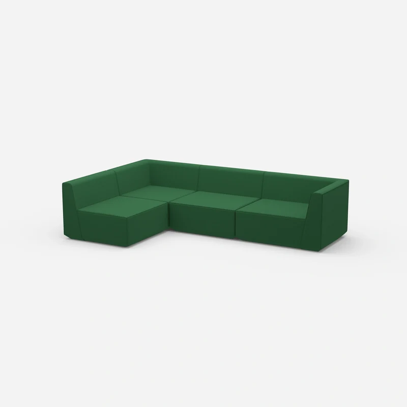 Ecksofa in Grün