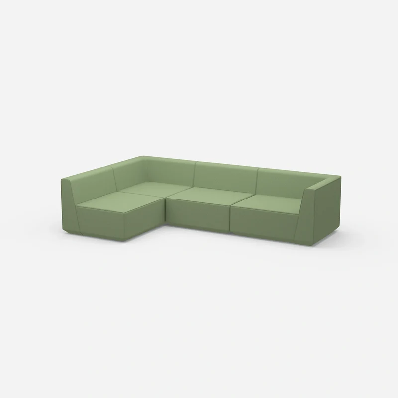 Ecksofa in Grün