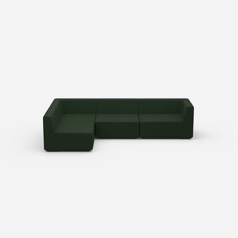 Ecksofa in Grün