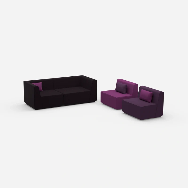 3 Sitzer Sofa mit 2 Sesseln