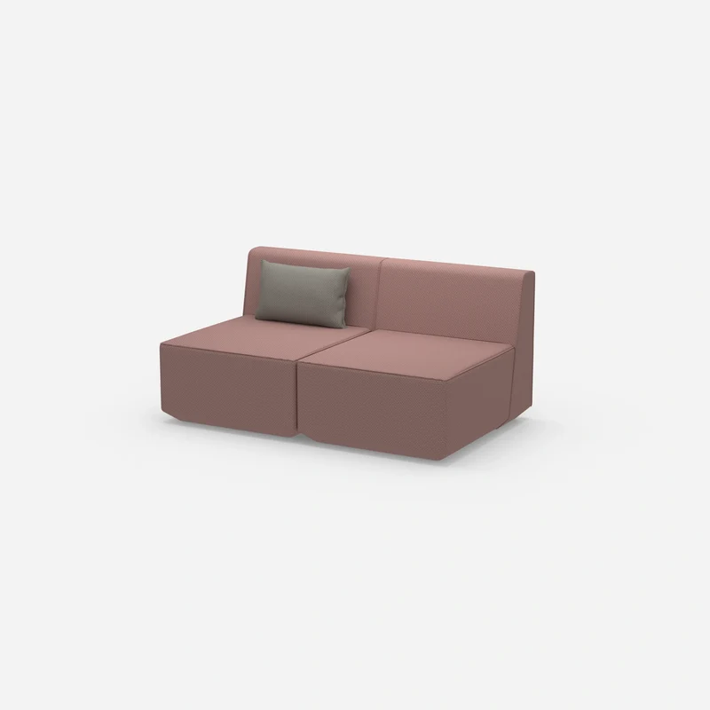 2 Sitzer Sofa rosa