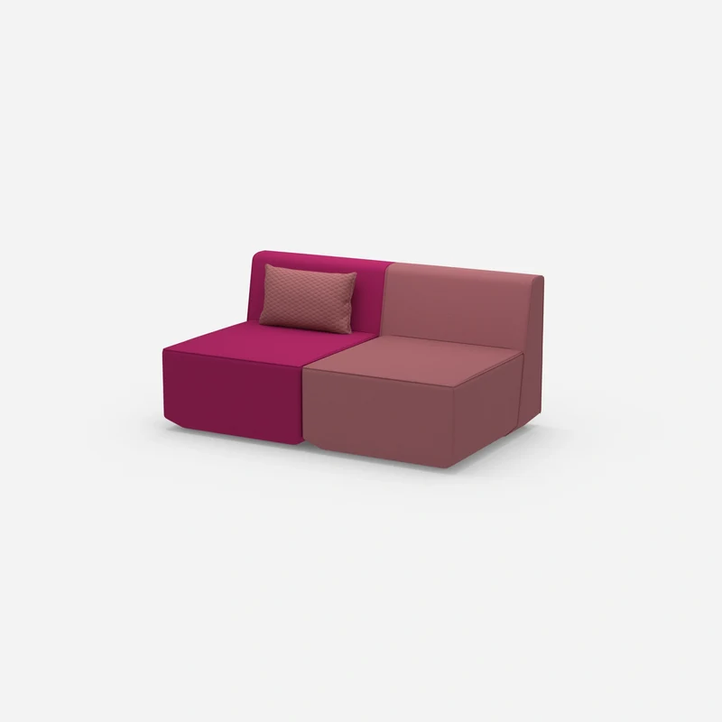 2 Sitzer Sofa rosa