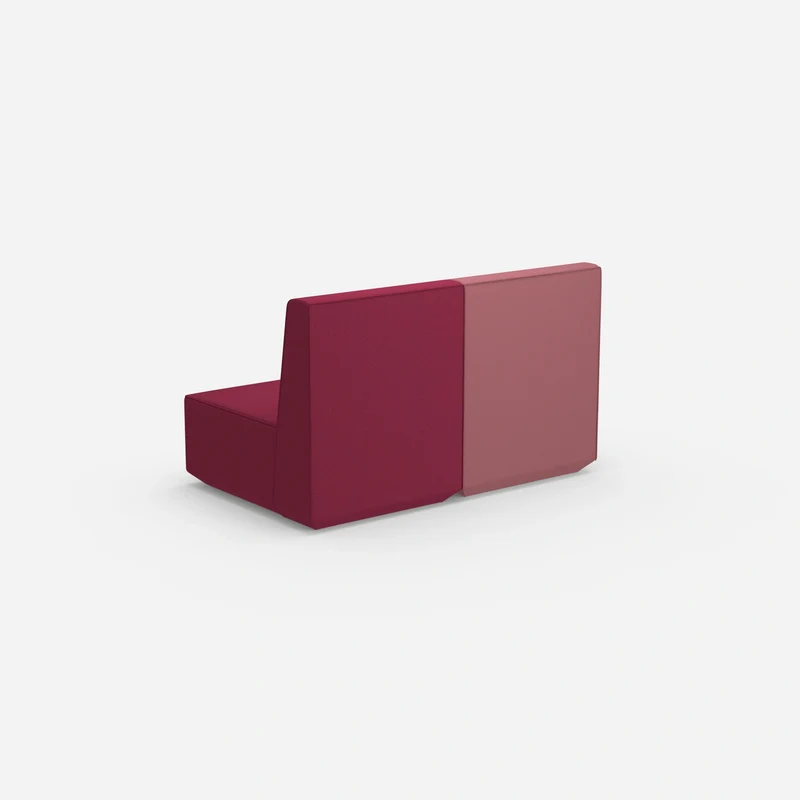 2er Sofa rosa mit hohem Rücken