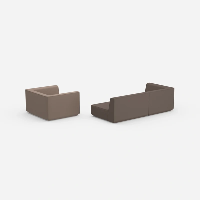 Dreier Sofa mit Sessel