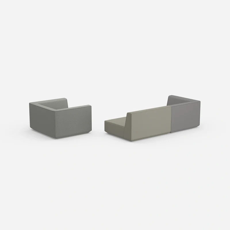 Dreier Sofa mit Sessel