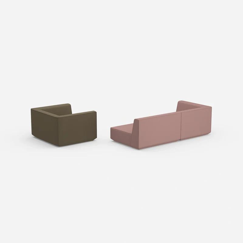 Dreier Sofa mit Sessel