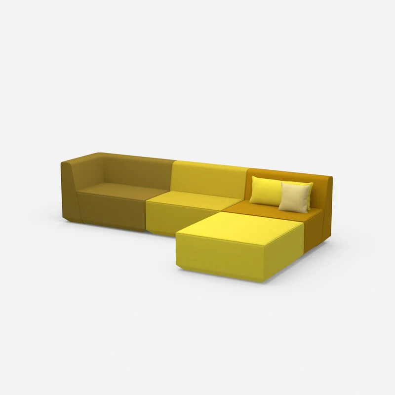 Ecksofa in Gelb