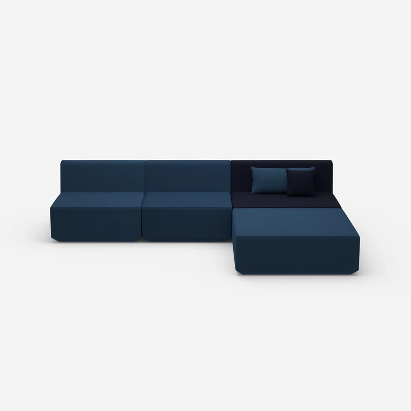 Modulares Ecksofa blau