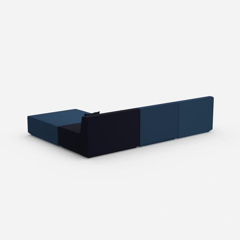 Modulares Ecksofa blau