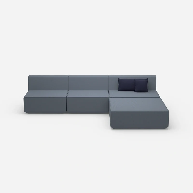 Modulares Ecksofa blau