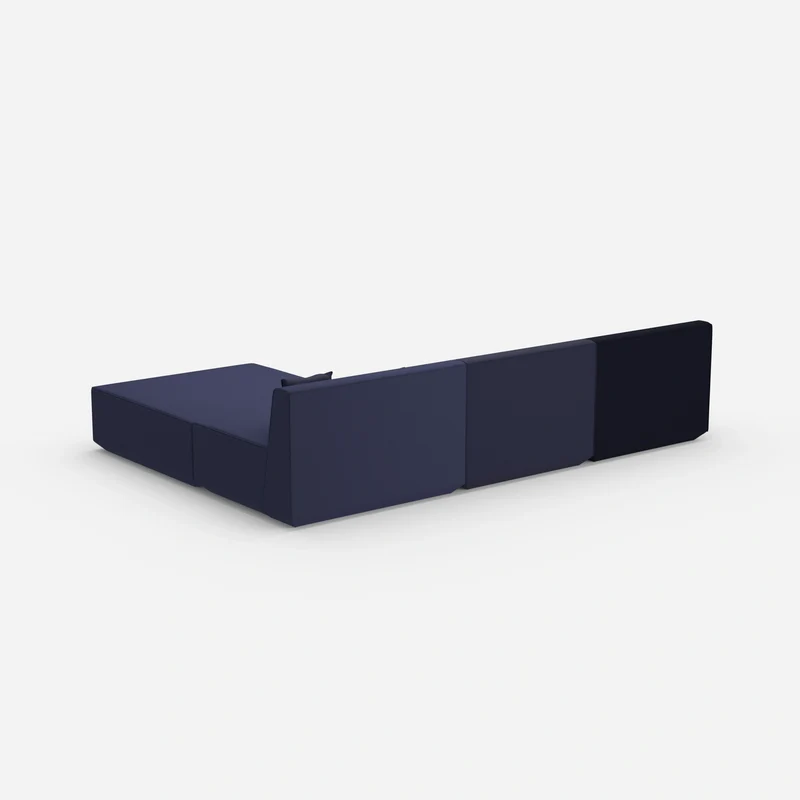 Modulares Ecksofa blau