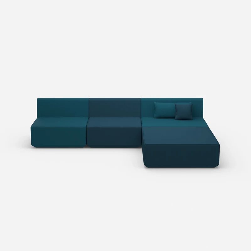 Modulares Ecksofa blau