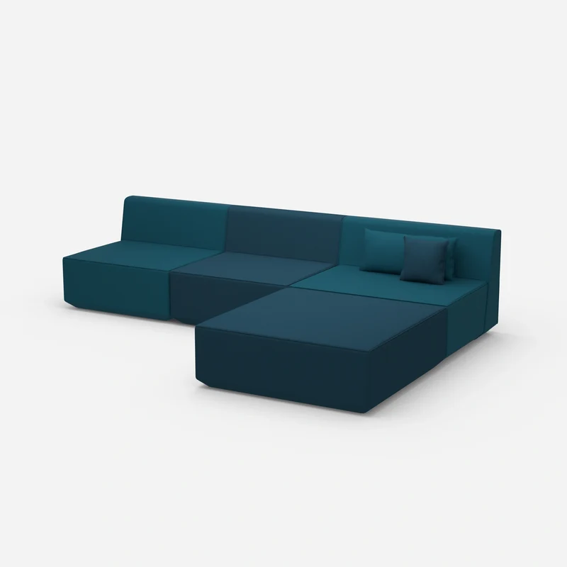 Modulares Ecksofa blau