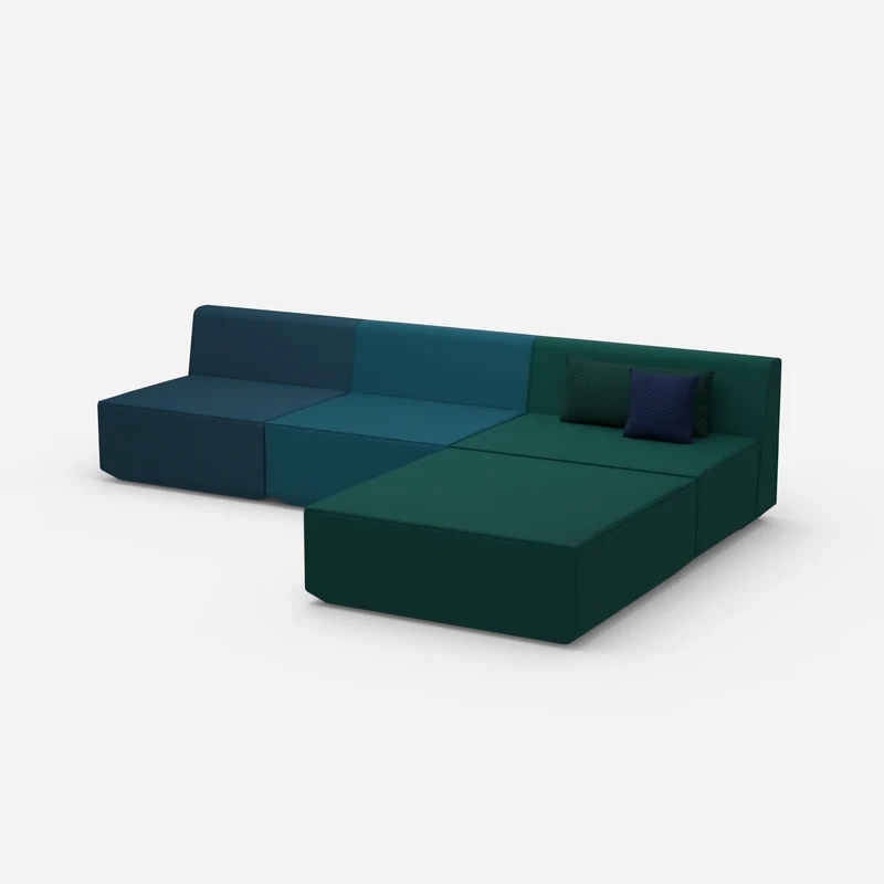 Modulares Ecksofa blau
