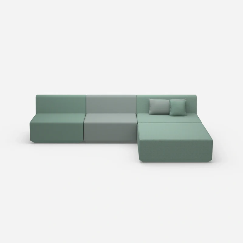 Modulares Ecksofa blau