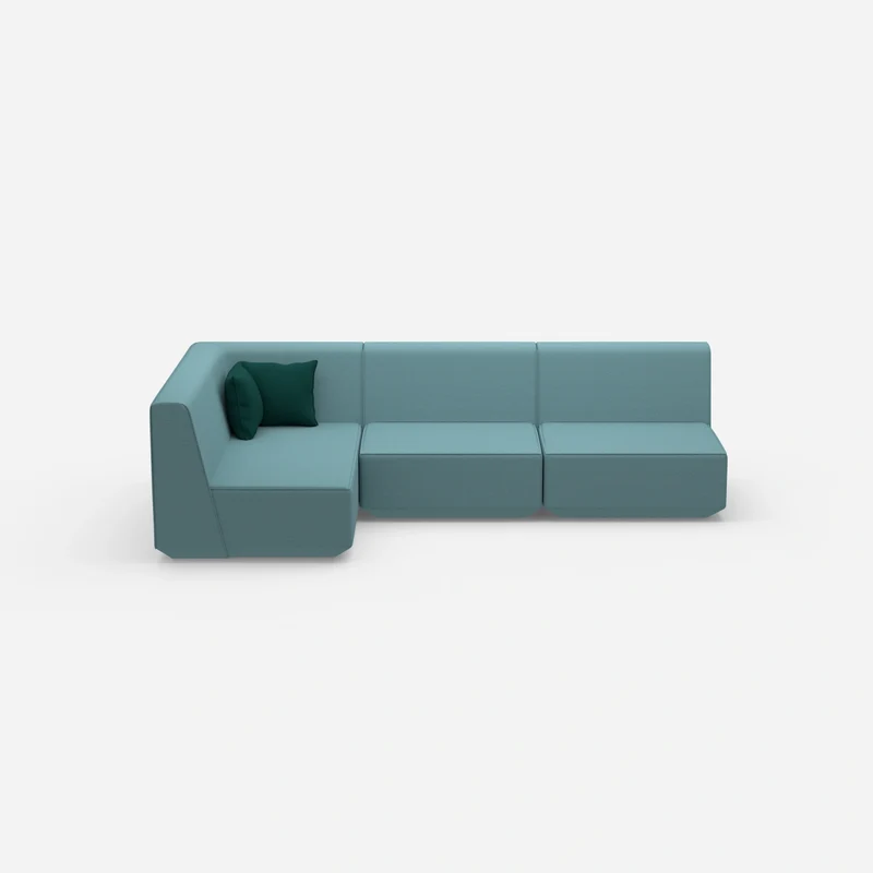 Blaue Eckcouch
