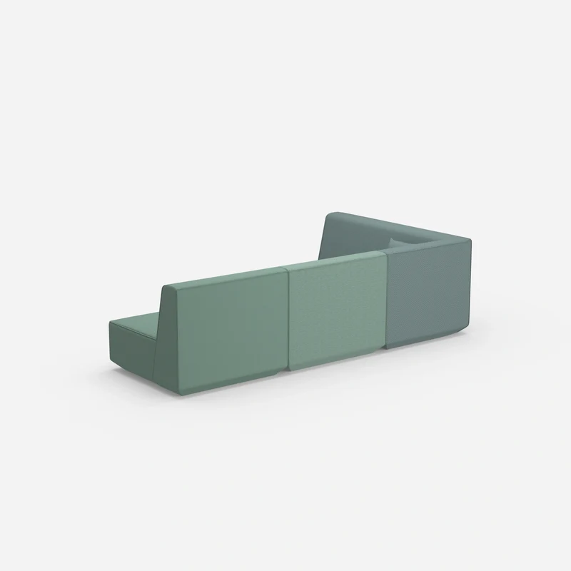 Blaue Eckcouch