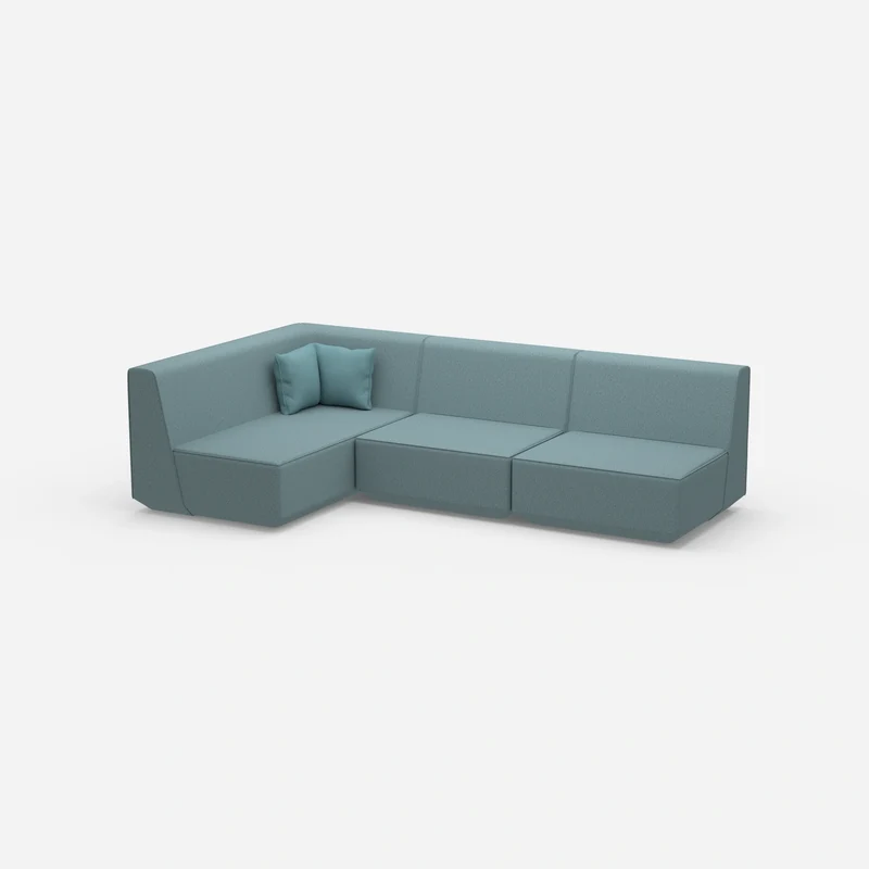 Blaue Eckcouch