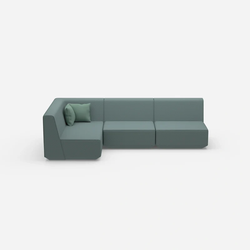 Blaue Eckcouch