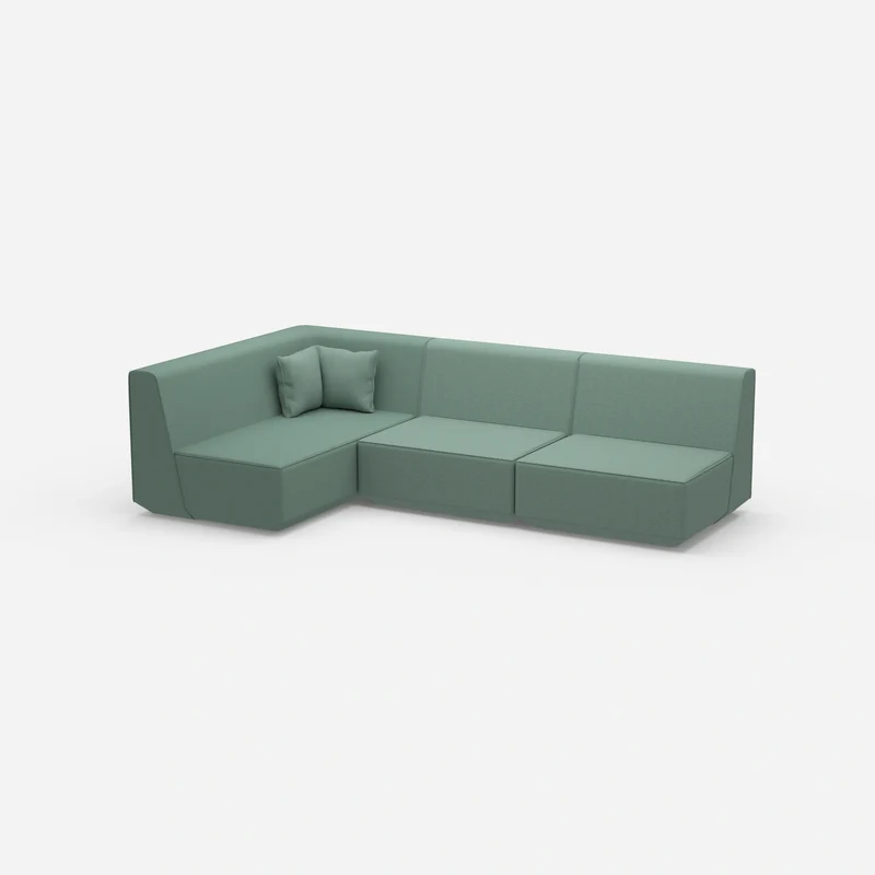 Blaue Eckcouch