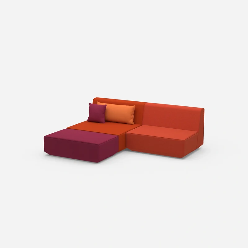 Modulares Ecksofa ohne Armlehne