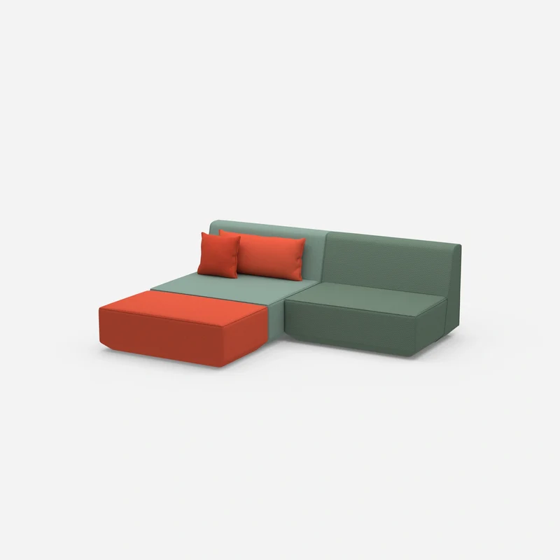 Modulares Ecksofa ohne Armlehne