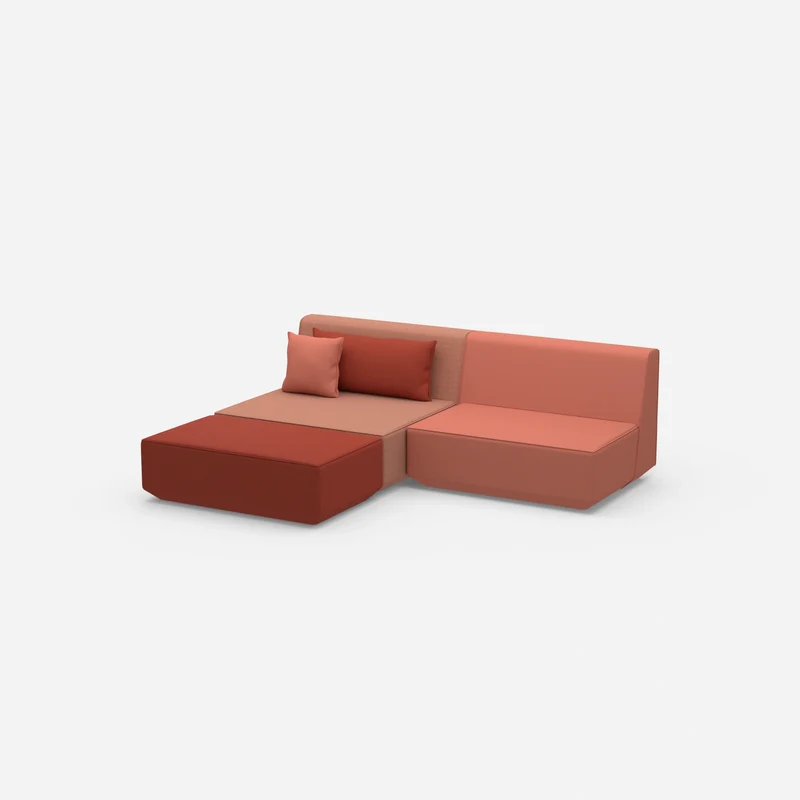 Modulares Ecksofa ohne Armlehne