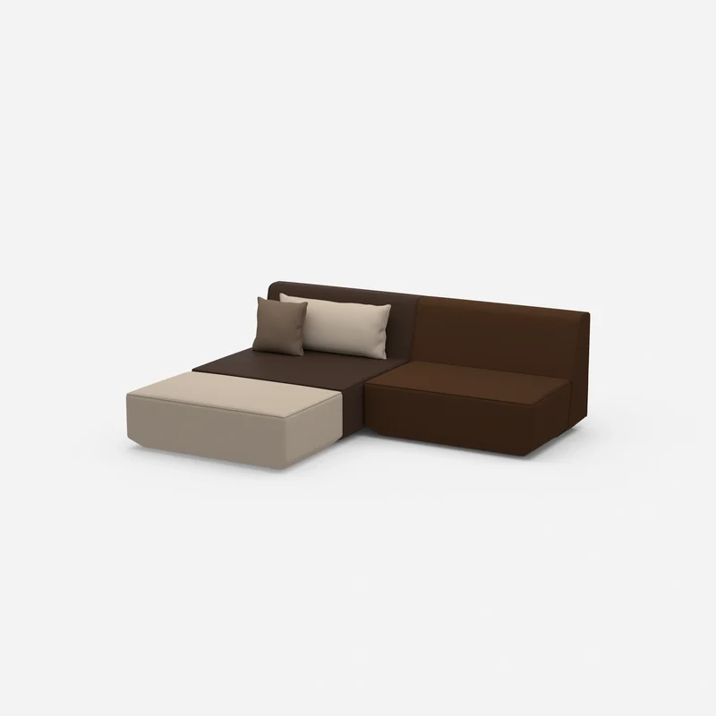 Modulares Ecksofa ohne Armlehne