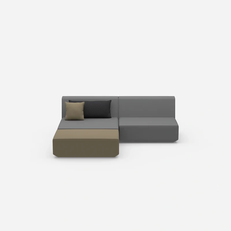 Modulares Ecksofa ohne Armlehne
