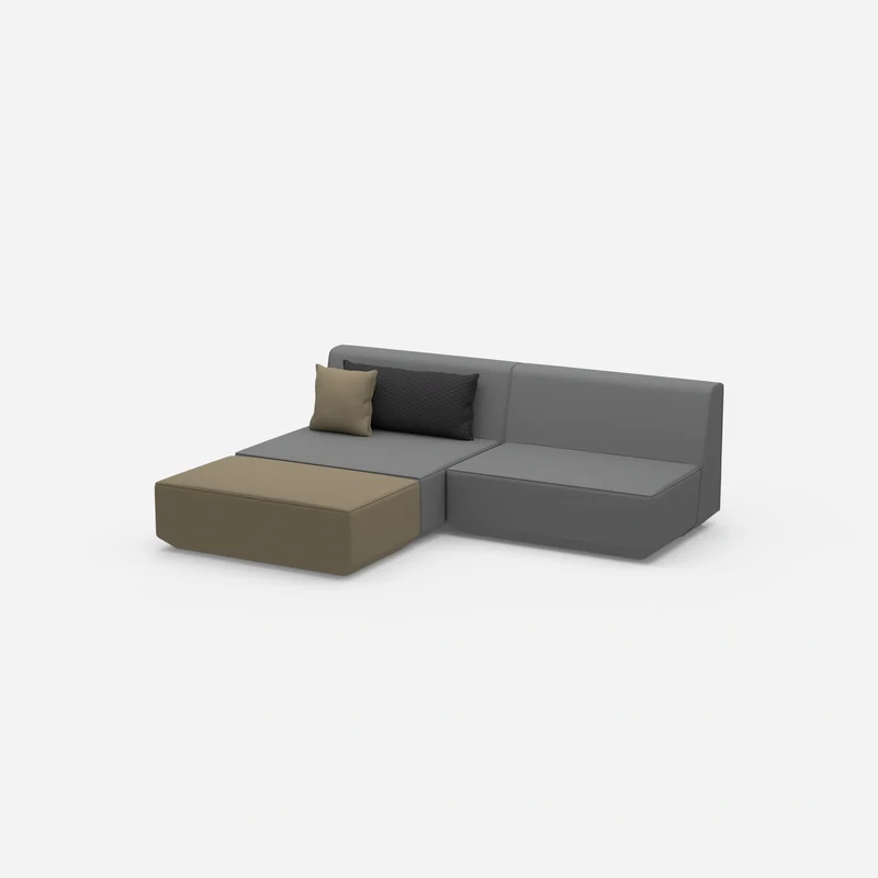 Modulares Ecksofa ohne Armlehne